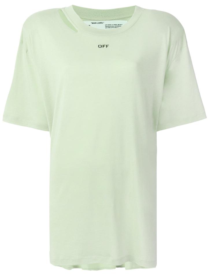Off-white Logo Print T-shirt - Green