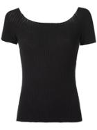 Martha Medeiros Knitted Off The Shoulder Top - Black