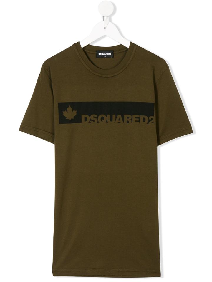 Dsquared2 Kids Teen Logo Print T-shirt - Green