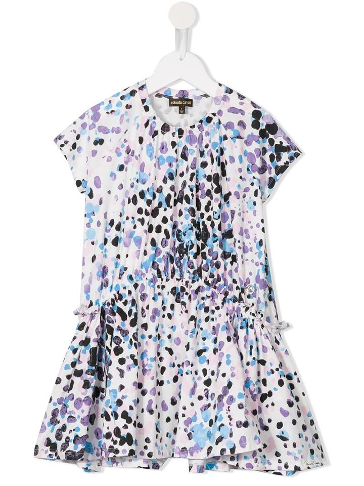 Roberto Cavalli Kids Animal Print Dress, Toddler Girl's, Size: 2 Yrs, White