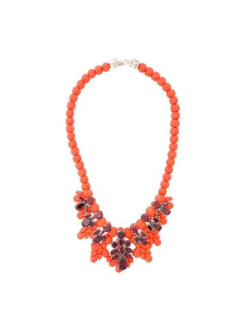 Ek Thongprasert Stone Embellished Necklace, Women's, Yellow/orange, Silicone
