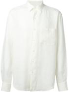 Al Duca D'aosta 1902 Chest Pocket Shirt, Men's, Size: Xs, White, Linen/flax