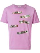 Valentino Patch Print T-shirt - Pink & Purple