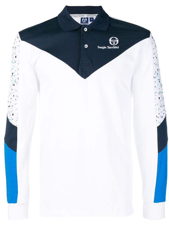 Sergio Tacchini Colourblock Polo Shirt - White