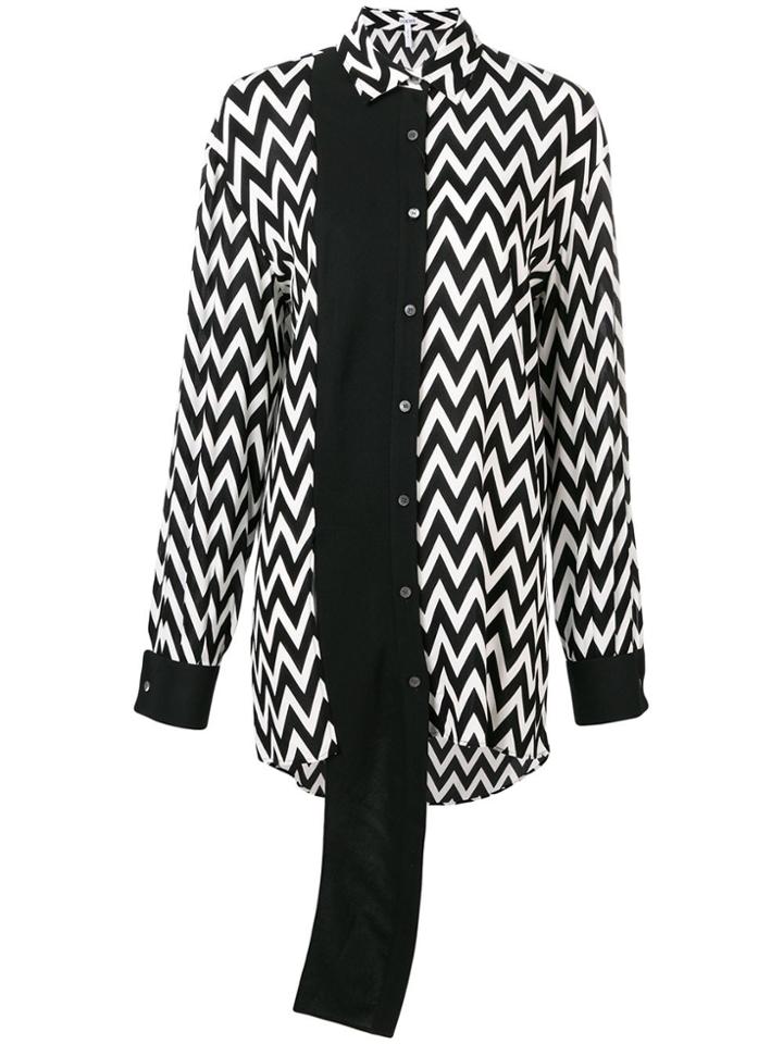 Loewe Herringbone Print Shirt - Black