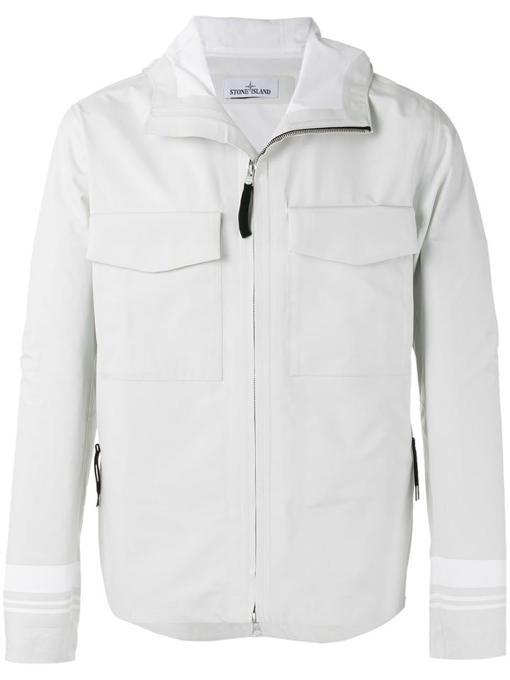 Stone Island Cargo Pocket Jacket, Men's, Size: Small, Nude/neutrals, Polyester