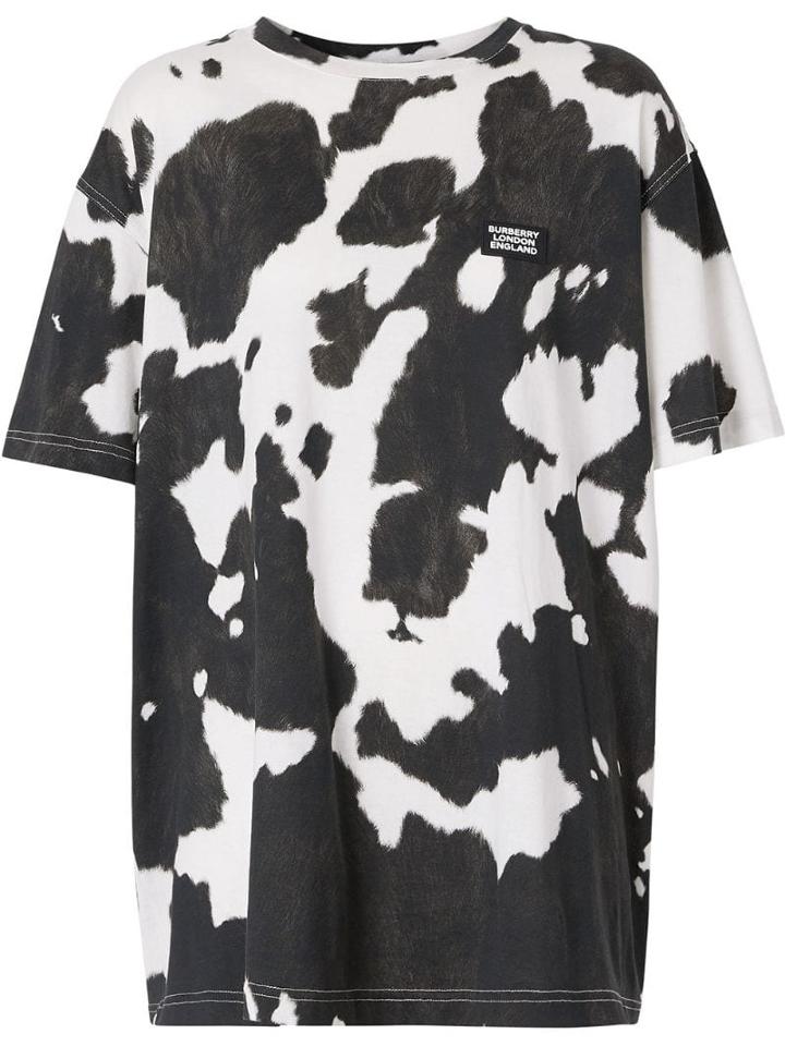 Burberry Cow Print T-shirt - Black
