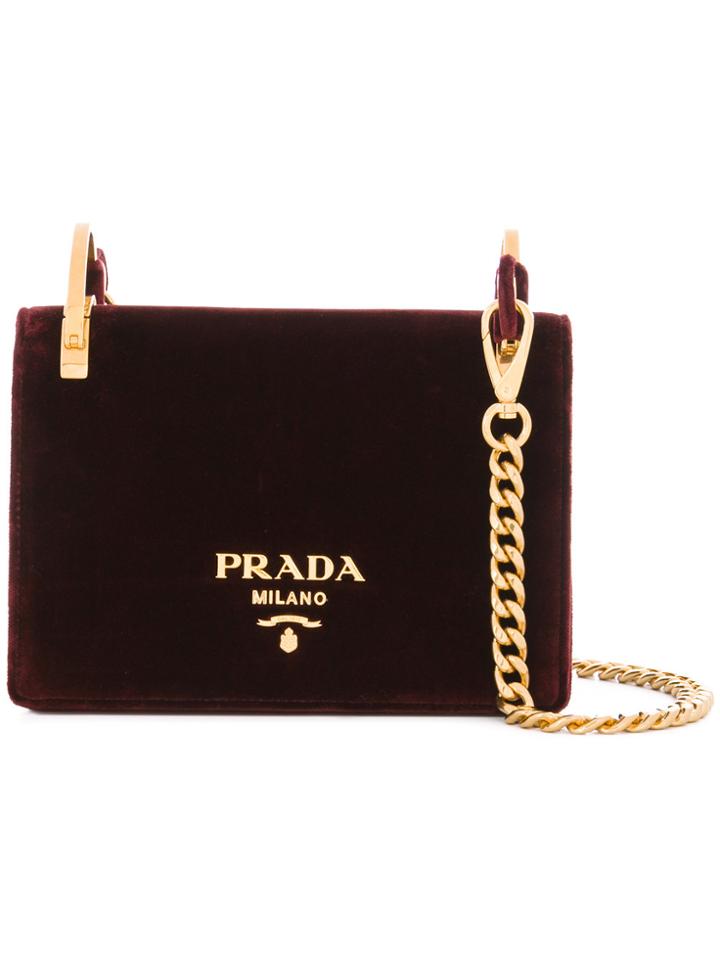 Prada Pattina Shoulder Bag - Red