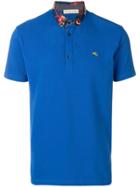 Etro Printed Collar Polo Shirt - Blue
