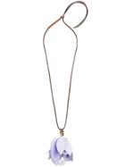 Marni Large Floral Pendant Necklace - Brown