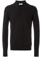 Fashion Clinic Timeless Polo Collar Jumper - Black