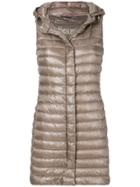Herno Long Padded Vest - Nude & Neutrals