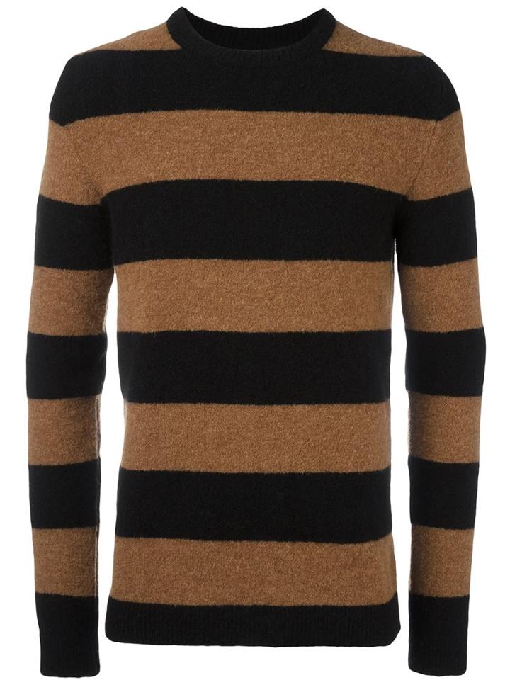 Laneus Striped Jumper, Men's, Size: 46, Brown, Polyamide/spandex/elastane/alpaca/merino