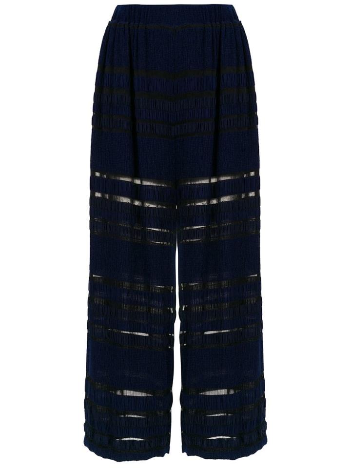 À La Garçonne Ana Ruga Cropped Trousers - Blue
