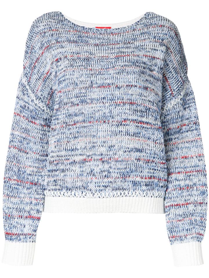 Coohem Boat Neck Jumper, Women's, Size: 36, White, Cotton/linen/flax/acrylic/polyester