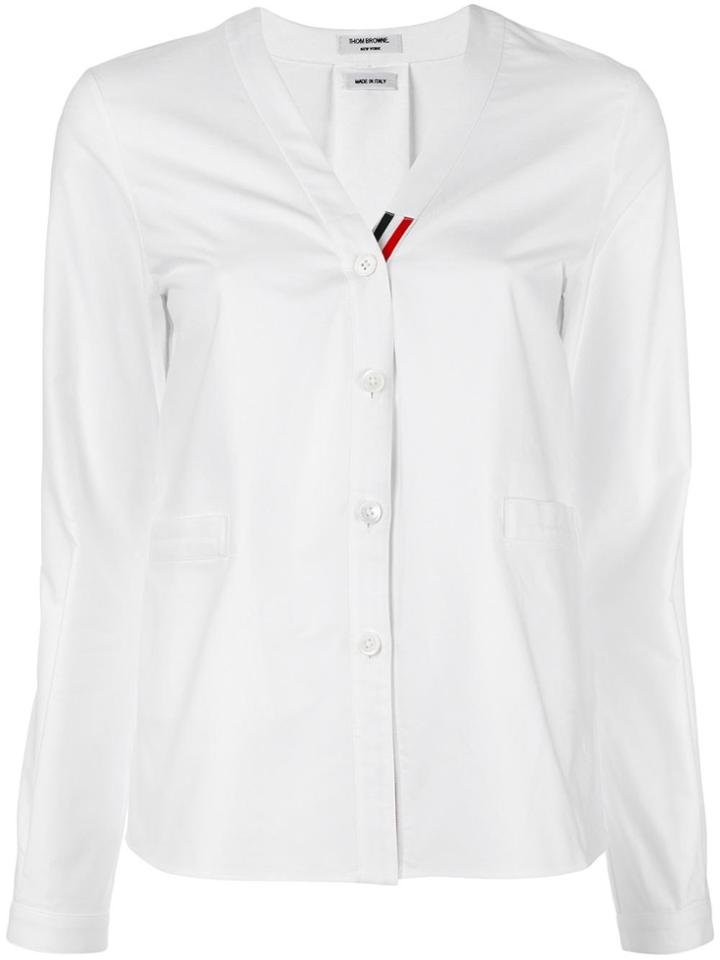 Thom Browne V-neck Cardigan - White