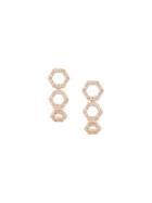 Astley Clarke 14kt Gold Triple Honeycomb Diamond Stud Earrings -