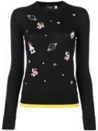 Coach - All Over Pace Sweater - Women - Wool - L, Black, Wool