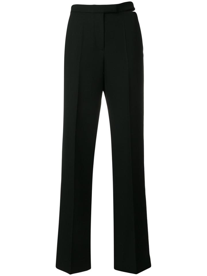 Maison Margiela High Rise Cut Out Tailored Trousers - Black
