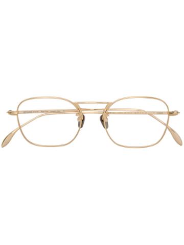 Massada White Cube Glasses - Metallic