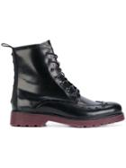 Tommy Hilfiger Star Brogue Ankle Boots - Black