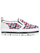 Msgm Knitted Slip-on Sneakers