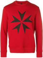 Neil Barrett Military Star Sweatshirt - Red