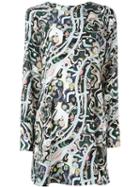 Msgm Printed Shift Dress, Women's, Size: 42, Silk/polyester
