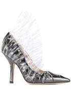 Midnight 00 Ruffled Pumps - Black