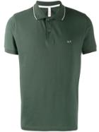 Sun 68 Small Stripes Polo Shirt - Green