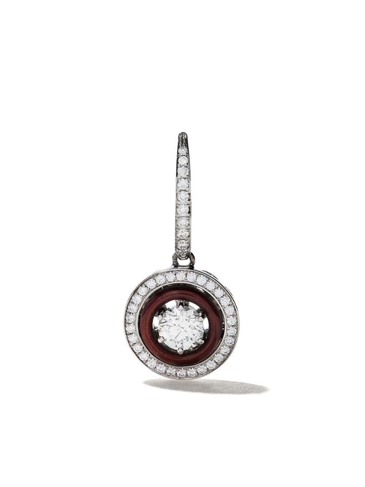 Victor Mayer 18kt White And 18kt Yellow Gold Enamel And Diamond Drop