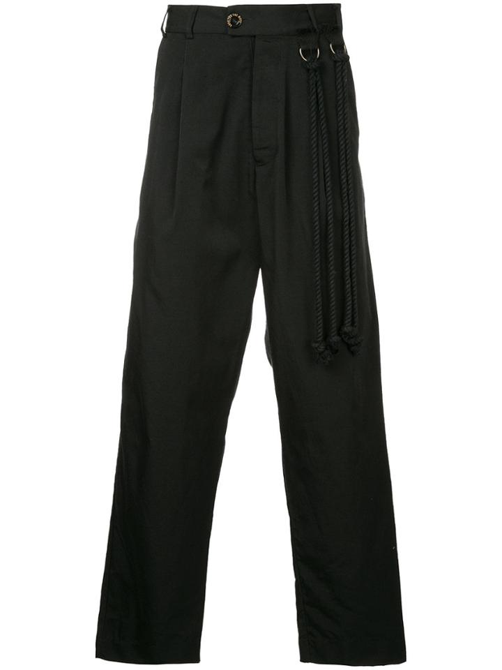Song For The Mute Baggy Pleated Trousers - Black