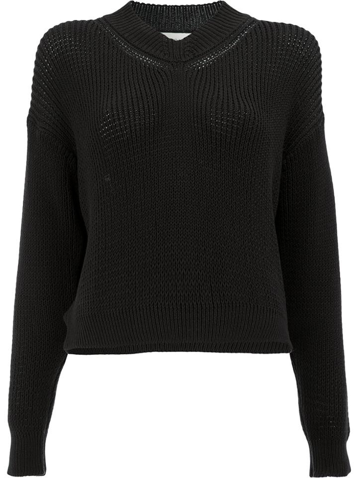 Lamberto Losani Dropped Shoulder Knit Jumper - Black