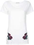 Maison Mihara Yasuhiro Flower Embroidered Long T-shirt - White