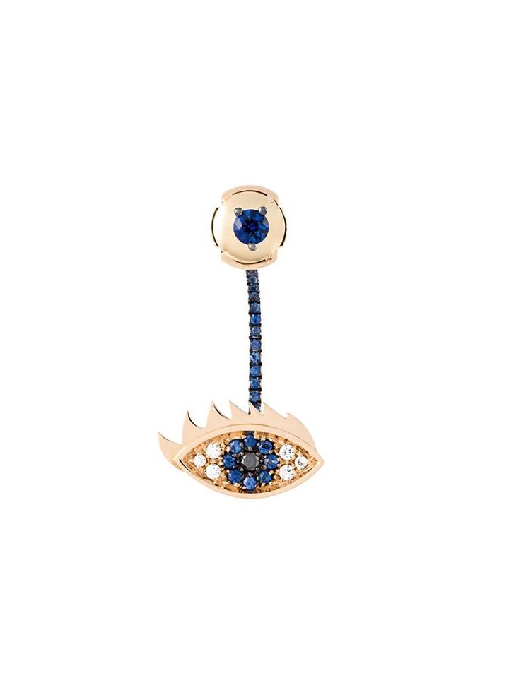Delfina Delettrez 'eyes On Me Piercing' Diamond And Sapphire Earring