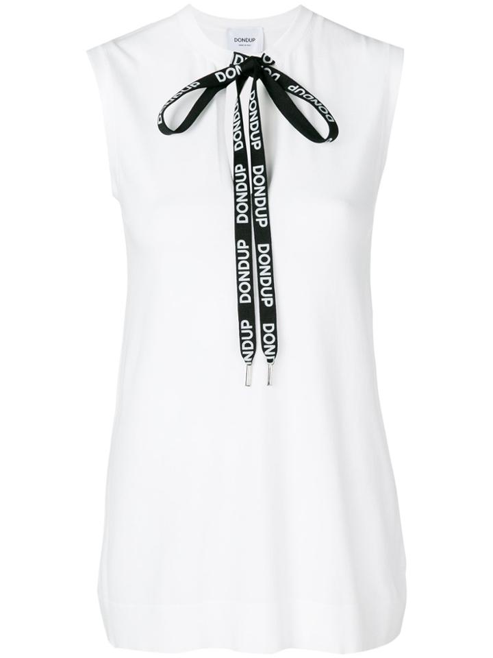 Dondup Lace Fastening T-shirt - White