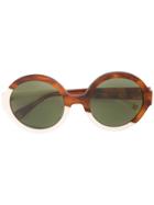 Carolina Herrera Round Frame Sunglasses - Brown