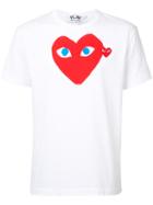 Comme Des Garçons Play - Heart Print T-shirt - Men - Cotton - Xl, White, Cotton
