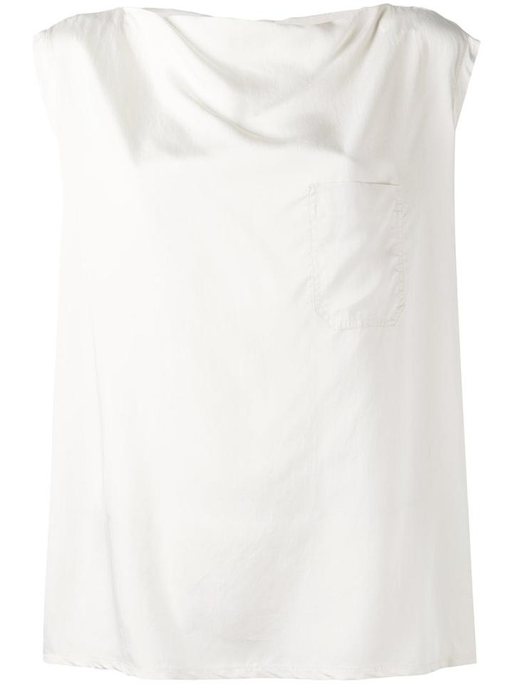 Barena Chest Pocket Boxy Tank, Women's, Size: Xs, White, Modal/silk
