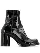 Maison Margiela Patent Tabi Boots - Black