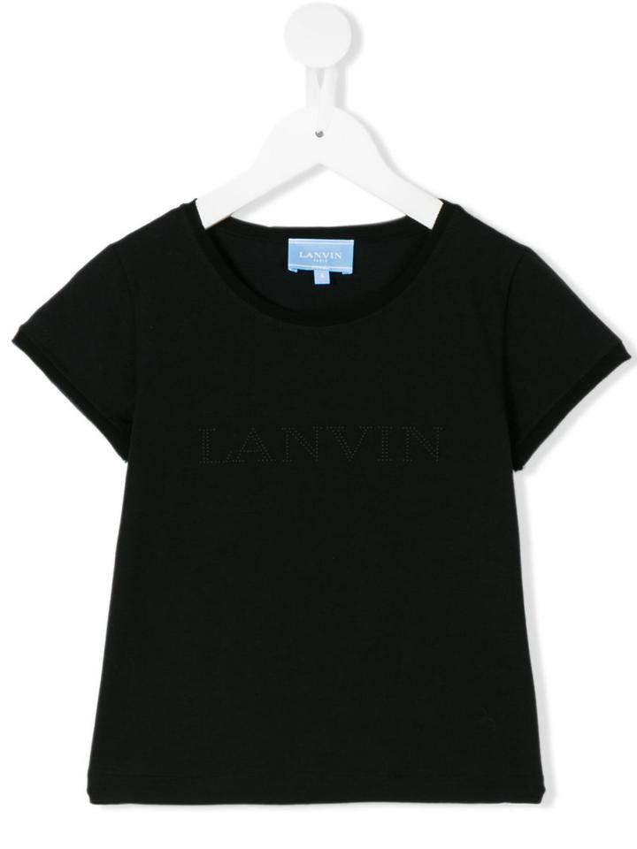 Lanvin Petite - Round Neck T-shirt - Kids - Cotton/spandex/elastane - 12 Yrs, Black
