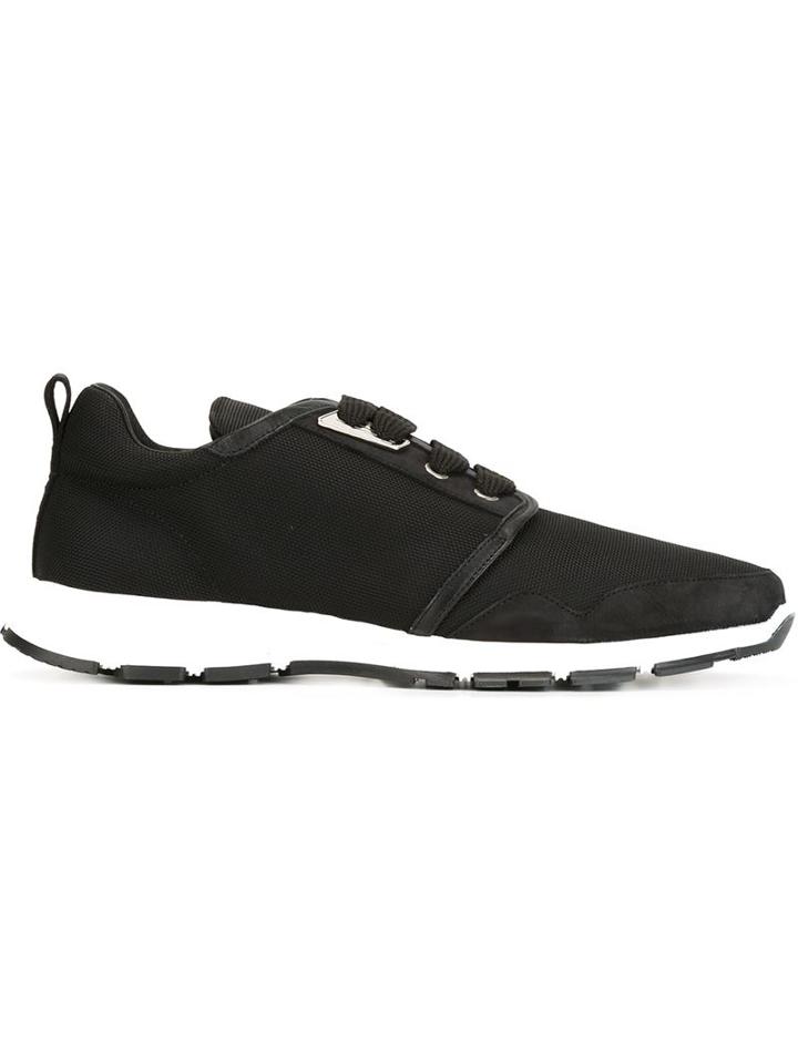 Dsquared2 Marte Run Sneakers, Men's, Size: 44, Black, Leather/nylon/rubber
