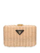 Prada Wicker Clutch Bag - Neutrals