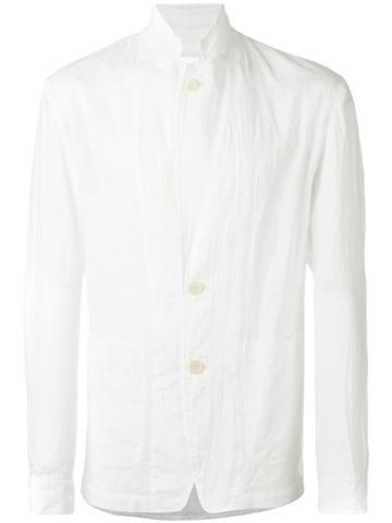 Ann Demeulemeester Icon - Creased Effect Blazer - Men - Cotton - S, White, Cotton