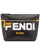 Fendi Fendimania Logo Pouch - Black