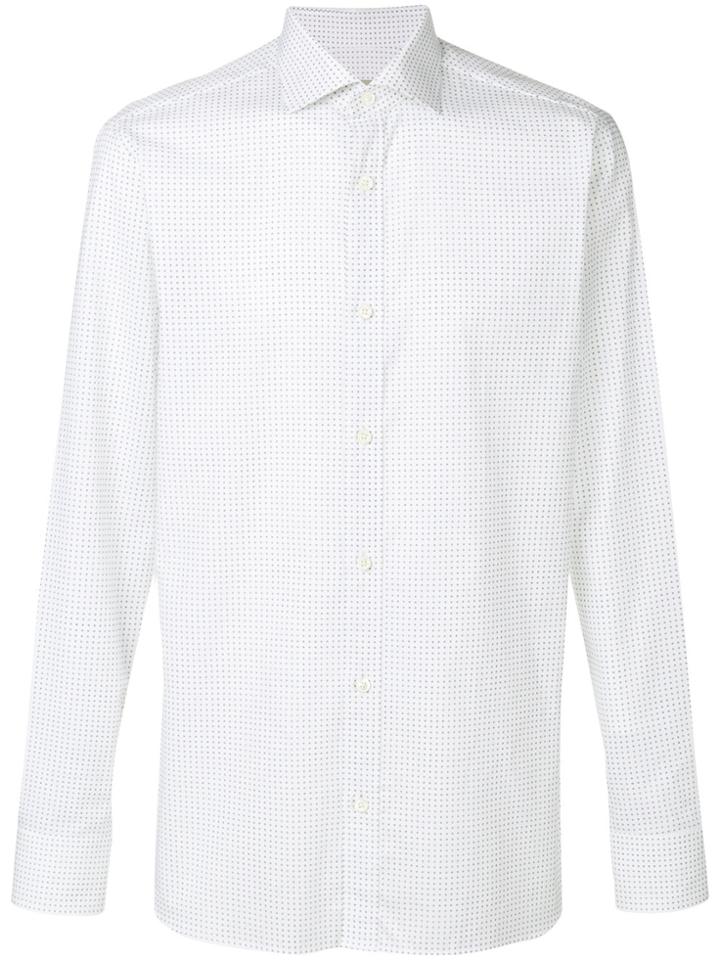 Z Zegna Micro-print Shirt - White