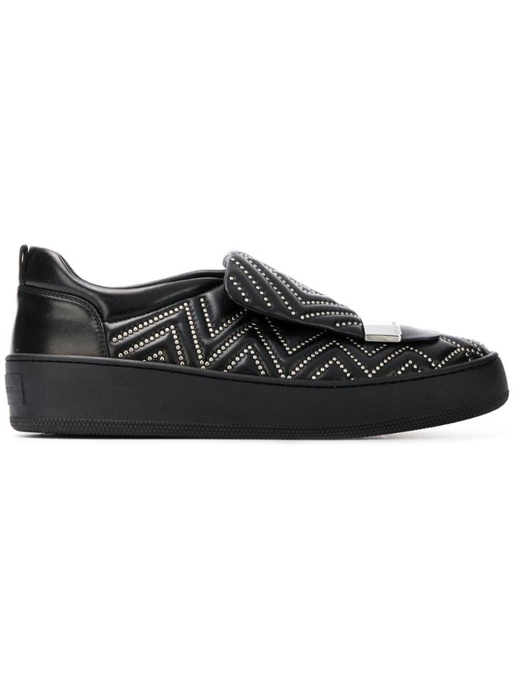 Sergio Rossi Studded Skater Sneakers - Black