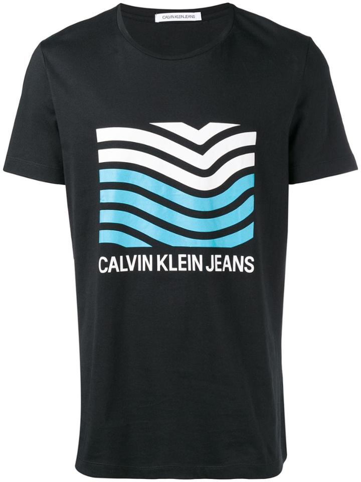 Calvin Klein Jeans Logo Wave T-shirt - Black