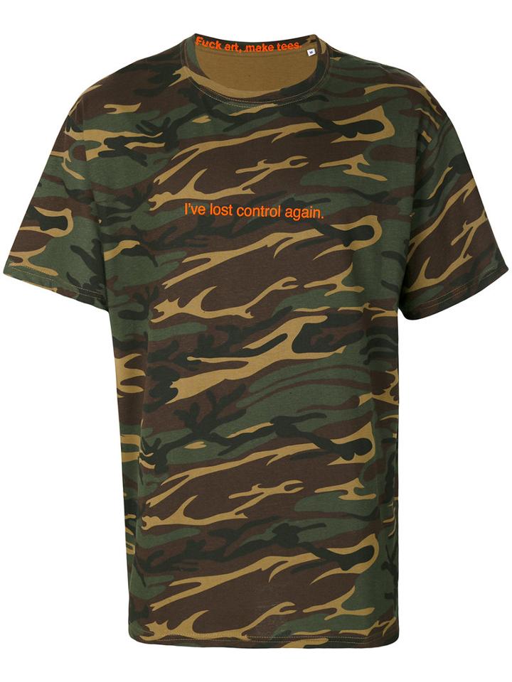 F.a.m.t. - Camouflage Print T-shirt - Unisex - Cotton - Xl, Green, Cotton