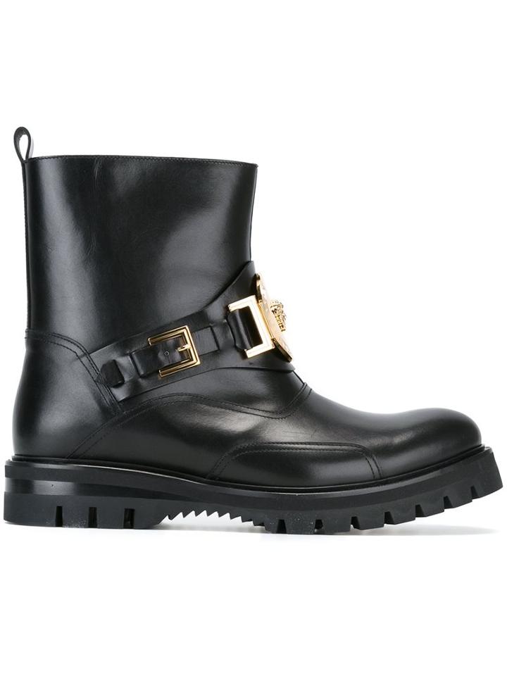 Versace Signature Biker Boots